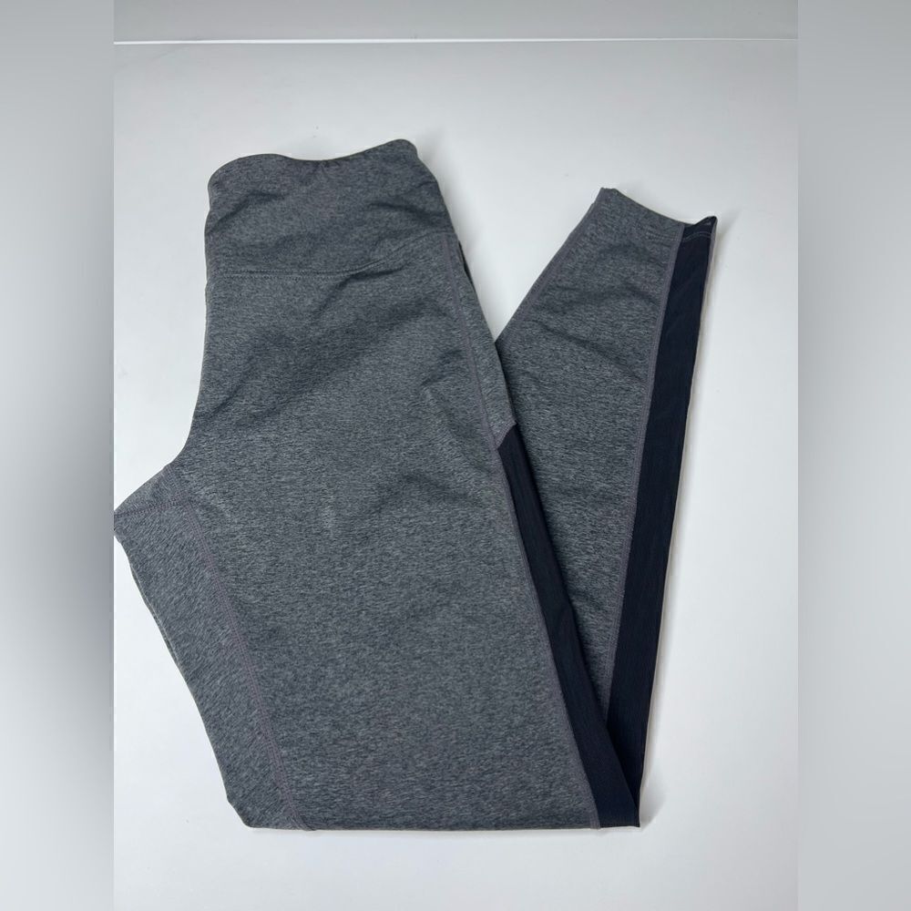 ASICS Women’s Grey Leggings Mesh Inset Detail Size L